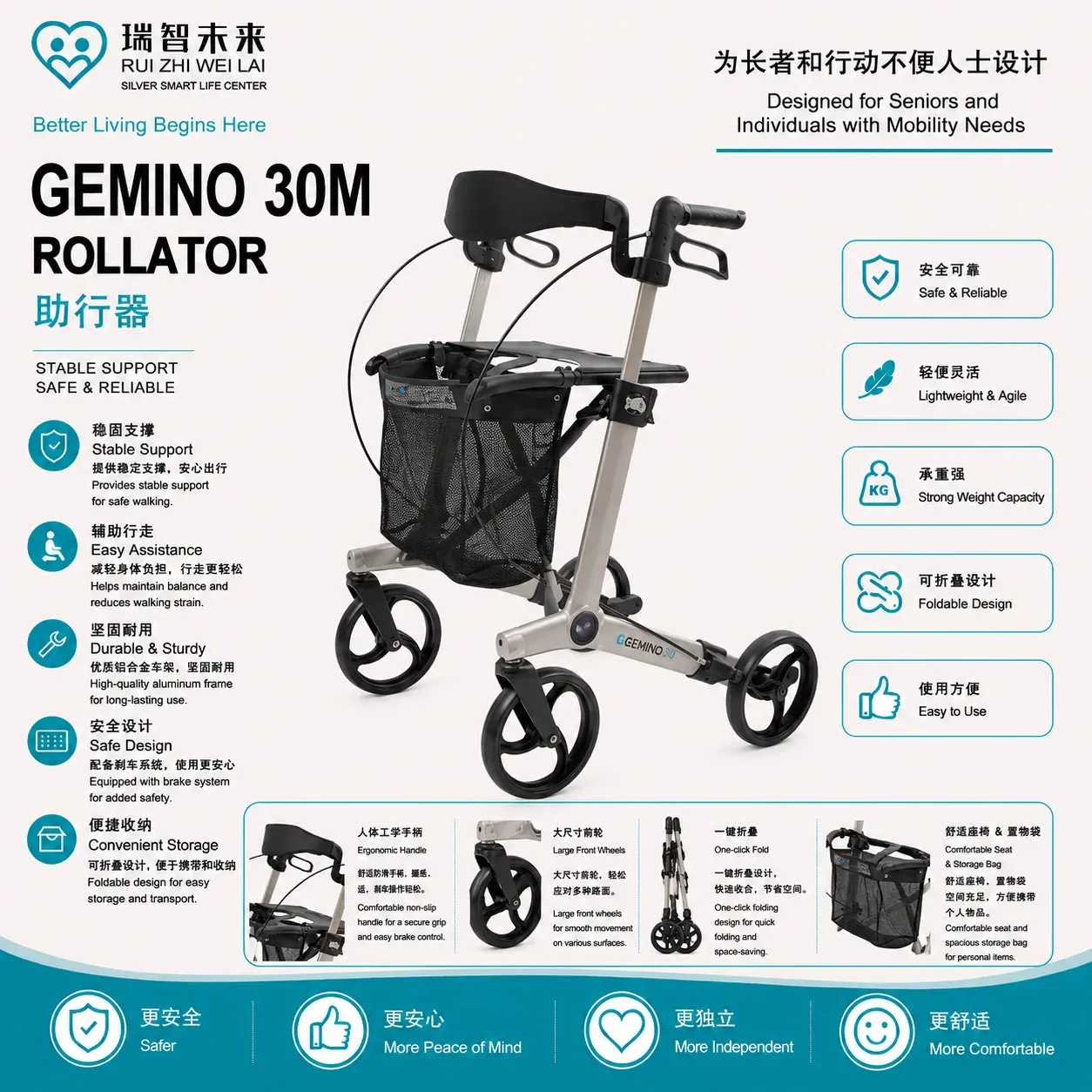 GEMINO 30M ROLLATOR