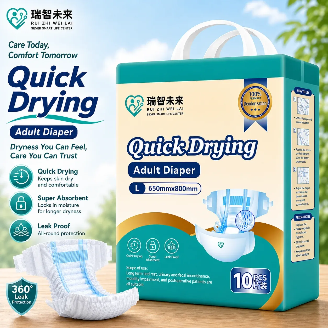 Adult Diaper Wrapped- L
